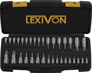 LEXIVON Master TORX 34 Piece Socket Set
