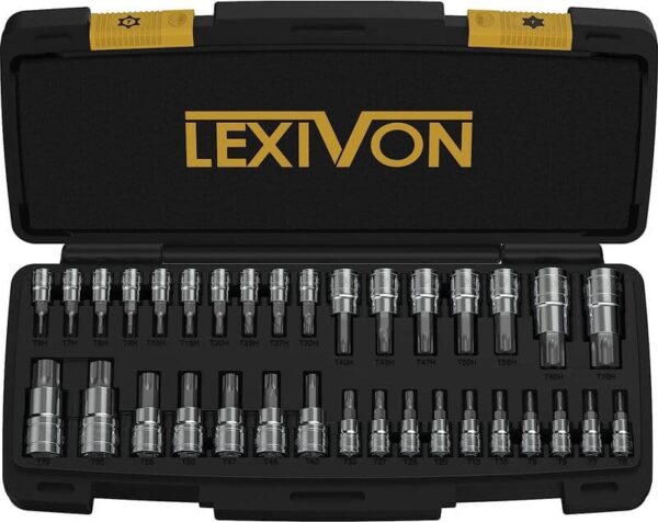 LEXIVON Master TORX 34 Piece Socket Set